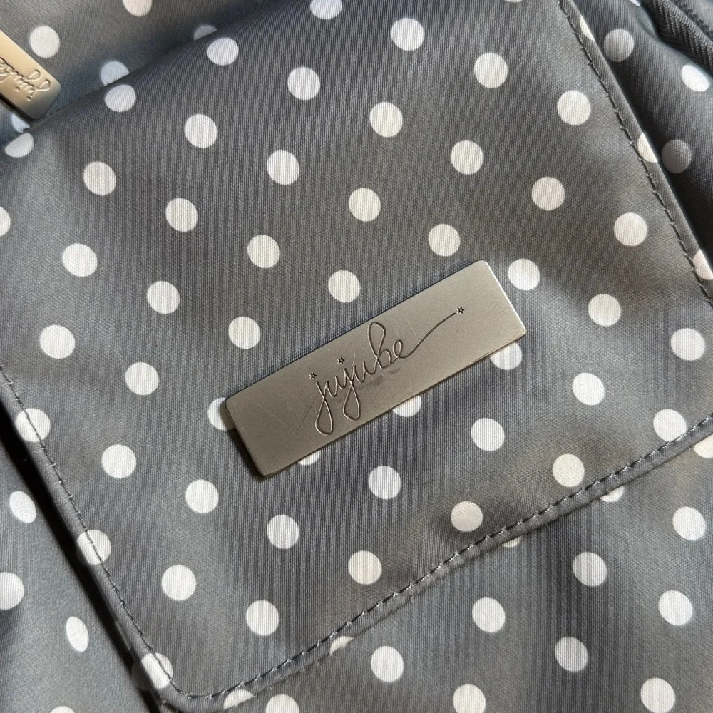 Ju-Ju-Be Gray Polka Dot Baby Bag